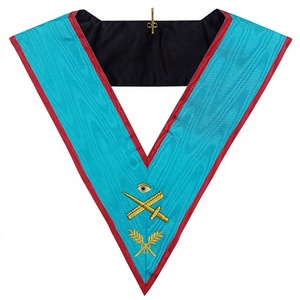 MASONIC REGALIA BLUE LODGE ASSR EXPERTO OFICIAL COLLAR FREEMASON COLLAR MÁQUINA BORDADO COLLAR - Product Image 1