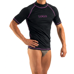Men's <b>Black</b> Long Sleeve MMA Rash Guard with Teal Trim Quick Dry <b>Compression</b> <b>Shirt</b> Front Logo Print Spandex/Nylon UPF50 - Product Image 6