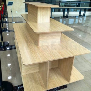 Élégante étagère de présentation multi-niveaux en bois écologique double face, robuste, pour îlot de cuisine ou armoire de rangement - Product Image 5