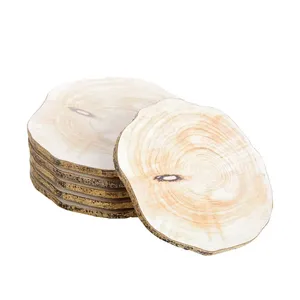 Handmade Natural Wood Drink <b>Mats</b> Waterproof Scratch-Free Surface Protection for Coffee <b>Tables</b> Heat-Resistant <b>Wooden</b> Coaster - Product Image 1