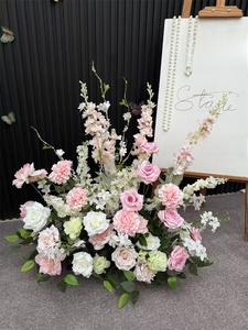 Decoración Floral de Boda de Primavera a la Moda, Flores Artificiales Personalizadas de Rosas Rosadas para el Pasillo de Boda, Adecuadas para el Camino de Boda - Product Image 1