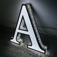 Enseigne LED 3D personnalisée résistante aux intempéries, éclairée par l'avant, IP65, lettres en acier inoxydable épaisses, enseigne extérieure pour magasin, devanture de commerce