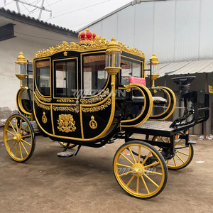 Carruaje de Caballos Eléctrico de Lujo de Cuatro Ruedas, Tamaño Personalizado, Dorado, para Bodas Reales, Ruedas Sólidas, Batería de 60V, 900kg, 2 Años de Garantía - Product Image 5