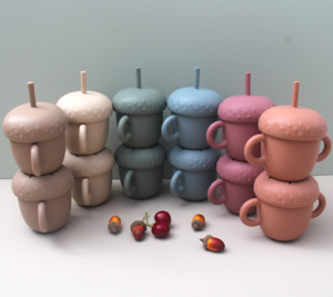 Bebé Led destete agua potable tapa fiable Sippy taza irrompible taza de entrenamiento para niños pequeños tazas de silicona para bebés con pajita - Product Image 6
