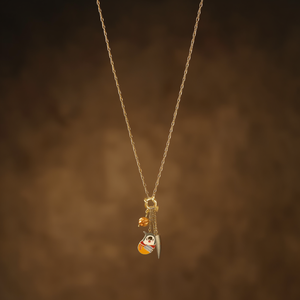 สร้อยคอจี้แฟชั่น สแตนเลส 316L ชุบทอง PVD ทนทาน ใช้งานได้นาน ดีไซน์หลายจี้ พร้อมสายยาว - Product Image 3