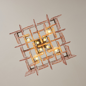 Lustre suspendu en verre texturé rose antique américain, style Art déco italien du milieu du siècle, pour <span class=keywords><strong>salle</strong></span> à manger - Product Image 4