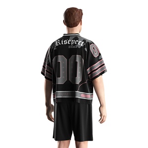 Camiseta de fútbol americano y Rugby retro auténtica para hombre, tela de grado superior para festividades y entrenamientos de fanáticos - Product Image 4