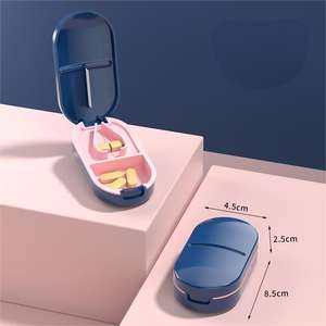 プレミアムピルカッター、シャープなステンレススチールブレード付きポータブル薬スプリッタータブレットとビタミン - Product Image 1