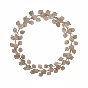 CORONA COLGANTE DECORATIVA NAVIDAD DE FLORES DE METAL para NAVIDAD DECORACIÓN INTERIOR o EXTERIOR - Product Image 1