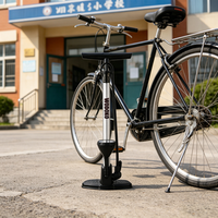 Pompe à vélo Worldcycle en aluminium pour chambre à air, gonfleur haute pression compatible Schrader et Presta, manomètre 160 PSI, modèle 60E pour le cyclisme