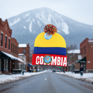 Bonnet personnalisable Eb 56-58 cm, hiver, impression en relief, unisexe, adulte, design décontracté à blocs de couleur - Product Image 3