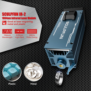 Cabezal Láser <span class=keywords><strong>SCULPFUN</strong></span> IR-2, Módulo Láser de Diodo Infrarrojo de 1064nm para Máquinas de Grabado S9 y SF-A9, Materiales Grabables - Product Image 1