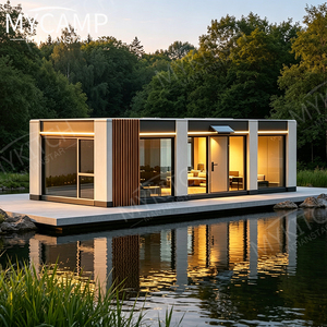 Casa Contenedor Prefabricada Modular Moderna Tipo Cápsula Espacial con Vidrio y Acero Inoxidable para Uso en Hogar, Hotel, Oficina y Campamento - Product Image 1