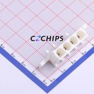 1-350944-0 Wire-to-Board Pin Header Bent Lead Through Hole,P=6.35mm Connector 1x4P 6.35mm Right Angle Insert 4P - Product Image 1