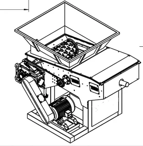 Enkele As Plastic Fles Glas Afval Shredder Machine Vast Afval Pallet Recycling Shredder Crusher