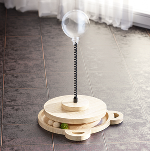 Libérez le potentiel de réflexion de votre chaton avec des jouets interactifs pour chat en bois massif, forme personnalisée et utilisation facile - Product Image 3