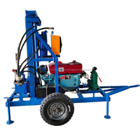 Petite machine de forage de puits d'eau de forage rotative manuelle diesel de profondeur 80m