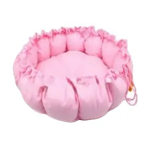 Новая дизайнерская кровать для кошек пушистая теплая розовая кровать для домашних животных