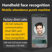 Dispositivo de Control de Asistencia con Reconocimiento Facial para Android, con WiFi 4G, Software de Control de Asistencia, Terminal Biométrico Portátil