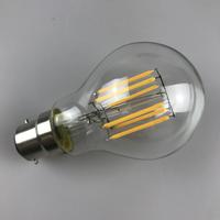 Ampoule LED à filament blanc chaud 6W A60 230V B22 Verre transparent Antique Vintage Edison Ampoule LED A19 pour éclairage commercial