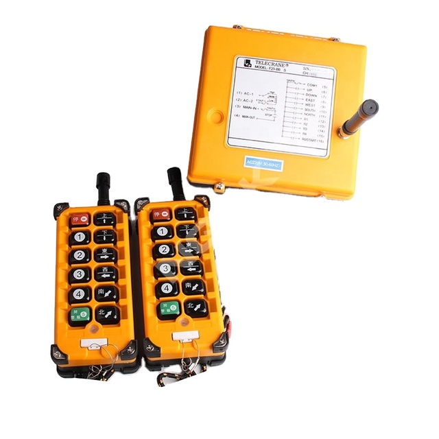 F-23BBS Industrial Wireless Remote Control for Crane IP65 Protection Adjustable Operation Distance 32-bit ID Code 10 Single Step