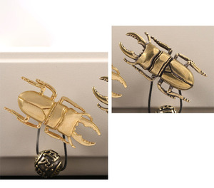 Maniglia per Porta in Ottone a Forma di Scarabeo Gigante Finto, Maniglie Vintage a Forma di Insetto e Ganci <span class=keywords><strong>da</strong></span> Parete in Rame per Arredamento Casa - Product Image 2