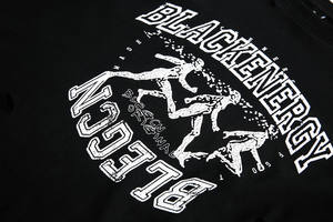 कस्टम स्ट्रीटवियर पुरुषों के लिए मुद्रित ओ गर्दन विंटेज टी डबल लेयर बॉक्सी फिट पुरुषों के लिए लंबी आस्तीन शर्ट - Product Image 4