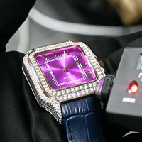 Montres Titan pour hommes 40 mm, montre mécanique en moissanite VVS1, montres en moissanite en gros, montre-bracelet de luxe pour hommes, style hip-hop