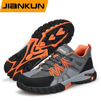 Chaussures de sécurité JIANKUN à tige basse, anti-perforation, en cuir durable, avec semelle en caoutchouc, pour hommes, pour chantier et usine