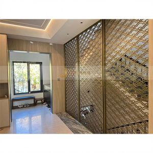 ANN5849 Luxury Custom Stainless Steel Coated Art Theme Printed Decorative <b>Screen</b> <b>Partition</b> Multi-Functional Design Durable - Product Image 3