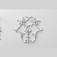 JMZ15 Fleur d'angle 3D en PU pour plafond double, style tendance pour décoration murale résidentielle
