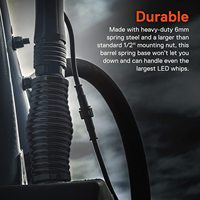 Base de montage robuste Chierda pour ressort de barillet, ressort de 6 mm, quincaillerie de 1/2 po, antenne pour talkie-walkie, radio CB/longues fouettes lumineuses à LED 102