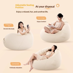 Fauteuil paresseux individuel Human Nest Lazy Bean Bag, convertible en lit, style Tatami, pour balcon, chambre, dortoir, intérieur et loisirs - Product Image 4