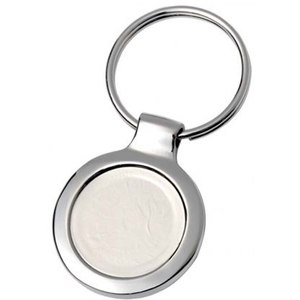 Portachiavi Rotondo Cavo a Forma di Moschettone 27mm in Metallo con Stampa UV, Logo Personalizzato in Acciaio Inossidabile per Chiavi dell'Auto - Product Image 1