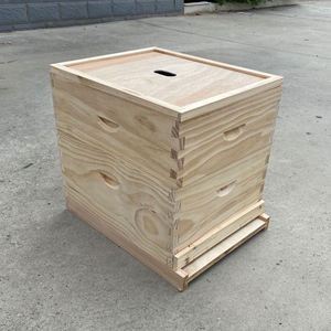 รังผึ้งแบบ Langstroth 2 ชั้น 10 เฟรม อุปกรณ์เลี้ยงผึ้ง กล่องรังผึ้งไม้สำหรับผึ้ง - Product Image 5