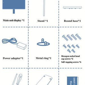 Écran tactile rotatif Android 10 Portable Smart HD Display Home Companion avec rétroéclairage LED 8 + 128G - Product Image 6