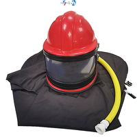 Casque de sablage ABS Premium, casque de sablage à alimentation en air sécurisé avec lentille en PVC, thermostat et filtre à air pour travaux de sablage