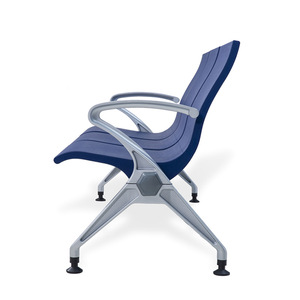 Silla de espera industrial nacional GY-AL93PU de tres plazas con reposabrazos para uso en aeropuertos, estaciones de tren y hospitales - Product Image 3