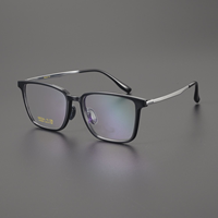 Nouvelle Arrivée Monture de Lunettes Unisexe Carrée en Titane Légère et Confortable en Acétate pour Myopie, Style Business Décontracté