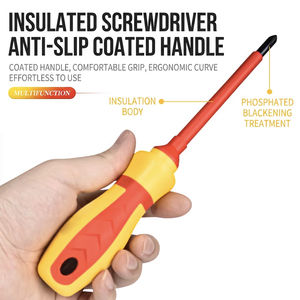 Insulated <b>Screwdriver</b> Set With Voltage Tester Flat Head Multifunctional For Electrical Repair - Product Image 5