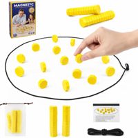 Jeu d'échecs magnétique avec 20 aimants et cordon, jeu de société éducatif portable pour enfants et adultes, idéal pour les voyages en famille et les soirées amusantes