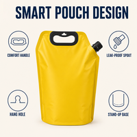 Pochette à bec verseur personnalisée imprimée, recyclable, avec bouchon et poignée, en feuille d'aluminium pour jus, vin, eau minérale 500g 1000g 2000g