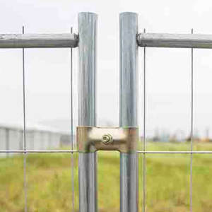 Base en caoutchouc galvanisé britannique Heras Amovible Australie Panneaux de clôture temporaire en fil métallique à maillons de chaîne pour chantier de construction - Product Image 5