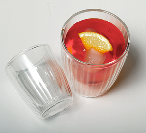 Taza de Café de Vidrio de Doble Pared al por Mayor de Fábrica, Vidrio de Borosilicato Alto con Sensación de Opacidad y Franja Exterior para Beber Café y Té - Product Image 6