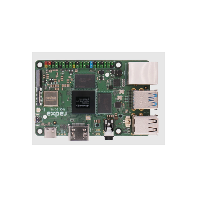 Radxa ROCK 5C RK3588S2/RK3582 Wifi 6 & BT 5 High-Performance Computing USB Ports, Gigabit Ethernet, Wi-Fi Headphone Jackwith
