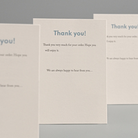Cartes de Remerciement avec Impression de Logo Personnalisé, Cartes en Papier Blanc 600 G/m², Étiquettes