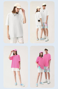 US Style 270g Heavy Cotton Men's T-<strong>Shirt</strong> Trendy Brand Oversize <strong>White</strong> <strong>Shirt</strong> with Loose Shoulders Blank Design - Product Image 5