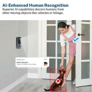 Sonnette vidéo intelligente de haute qualité (vidéo-portier) 720P Vision nocturne IP65 Étanche <span class=keywords><strong>Interphone</strong></span> bidirectionnel Configuration facile <span class=keywords><strong>Maison</strong></span> - Product Image 3