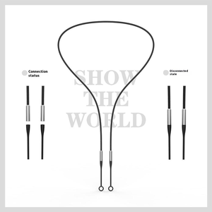 Cable <span class=keywords><strong>conector</strong></span> <span class=keywords><strong>de</strong></span> cordón magnético <span class=keywords><strong>de</strong></span> silicona suave UT, puntas desmontables, tapón <span class=keywords><strong>de</strong></span> seguridad para los oídos, cordón para dormir, protección auditiva, tapones para los oídos con cable - Product Image 2