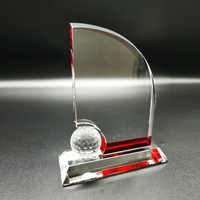 Personnalisé vierge K9 cristal Golf diamant Microphone acrylique trophée boule de cristal sport danse livre trophée